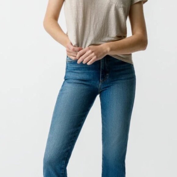 Amo Womens  Chloe Crop Jeans in Dearest Size 28 - Picture 1 of 7